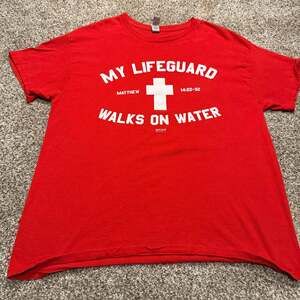 Kerusso My Lifeguard Walks On Water Christian Novelty T-Shirt
